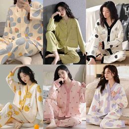 home clothing The New Autumn And Winter Long-sleeved Long Trousers Sleep Suit Clothes Female Spring And Autumn Home Wear Suit Sweet And Lovelyvaiduryd