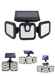 Solar Wall Lamp Motion Sensor Security LED Light Super Bright Adjustable 90° with 3 Modes for Garden Garage Porch Yard4401089