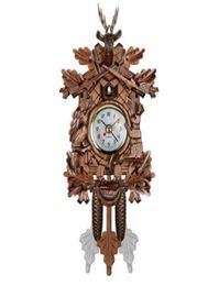 Vintage Home Decorative Bird Wall Clock Hanging Wood Cuckoo Clock Living Room Pendulum C Craft Art Clock For New House1323226