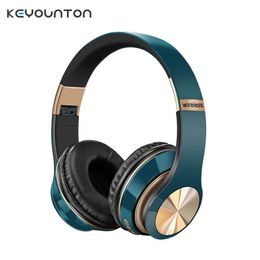 Headphone/Headset Portable Bluetooth Headphones HIFI Stereo Wireless Earphone Game MP3 Headsets Overear Noise Cancelling With Mic Support TF Card