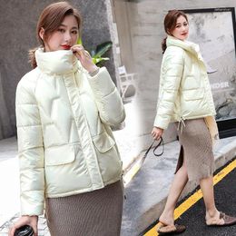 Women's Trench Coats NiceWomen Winter Coat Jacket Warm Down Cotton Parkas Fashion Stand-up Collar Female Thick Padded C