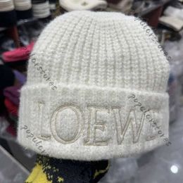 Designer Beanie Hat Loewee Hat Official Quality Beanie Caps Mens Women Winter Popular Wool Warm Knit Hat Versatile Clothing QR0I