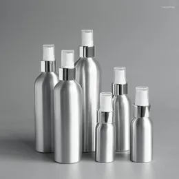 Storage Bottles 10pcs 30ml 50ml 100ml 150ml 200ml Empty Aluminium Bottle White Spray Pump Head Aluminum Metal Water Sprayer