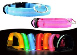 Nylon LED Pet Dog Collar Novelty Lighting Night Safety Flashing Glow In The Dark Dogs Luminous4986330