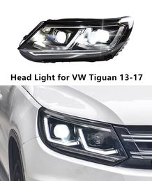 Car Head Light for VW Tiguan LED Turn Signal Headlight 2013-2017 Daytime Running Lamp Automotive Accessories