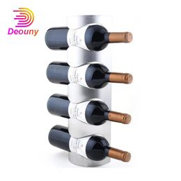 DEOUNY Shelf For Wine Bottle Holder Hole Stainless Steel Wall Mounted Rack Home With Screws 240111