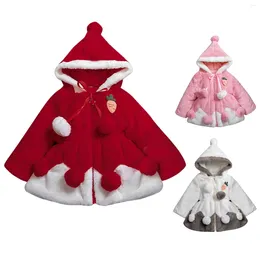 Jackets Toddler Girls Boys Faux Coats Jacket Winter Fleece Warm Clothes Outwear Ear Hooded Kids