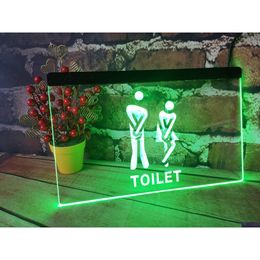 Led Neon Sign Funny Toilet Entrance Beer Bar Pub Club 3D Signs Light Home Decor Crafts Drop Delivery Lights Lighting Holiday Dhg0H