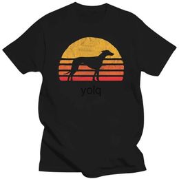 Men's T-Shirts 2019 Fashion Summer Hot sale Retro Sun Greyhound Silhouette T-shirt Vintage Tee Shirt For Dog Lovers Tee shirtyolq