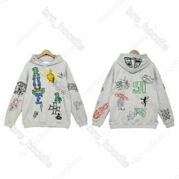 Rude Hoodies Designer Rhude Hoodie Sweatshirt Old Wash Embroidery Loose Drawstring Stretch Athleisure Thick Vintage High Street Couple Sweaters Hoody 2BVO