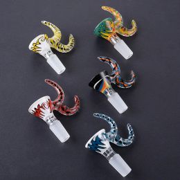 Heady Glass Bowl 14mm Male Joint Colorful Fish Type Bowls Smoking Accessaries Oil Dab Wax Rigs OD 25mm 28mm Water Pipes E Cigatettes BJ