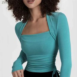 Yoga Outfit Yoga Outfit Sexy Neck Tight Fit Women Fitness Top Soft Long Sleeve Yoga Shirt Stretchy Sport T-shirts Lightweight Workout Clothes for Gym YQ240115