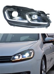 LED Daytime Running Turn Signal Head Light for VW Golf 6 2009-2012 Headlight Projector Lens