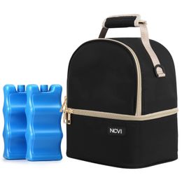 NCVI Breastmilk Cooler Bag with Ice Pack Insulated Lunch Baby Bottle Fits 6 Bottles for Nursing Mom Daycare 240111