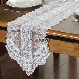 Table Runner Dining Table Runner White table runners Europe Embroidered Table Flag Wedding Runner Lace Simple Fabric Tv Cabinet Tableclothvaiduryd
