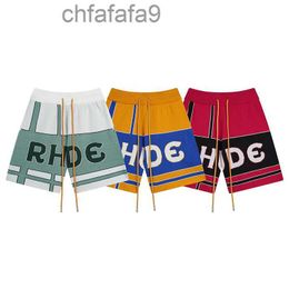 Rhude Shorts Designer Wool Version Printing Jacquard Knitted Casual Men Women Sport Running Home Outdoor Pants Holiday Leisure EI0G