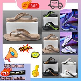 Free shipping Designer Casual Platform Slides Slippers Men Woman slip wear-resistant Light weight breathable soft soles flip flop Flat Beach sandals