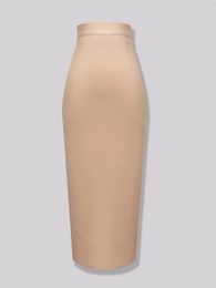 Fashion 13 Colors XL XXL Sexy Knee Length Bandage Skirt Women Elastic Bodycon Summer Pencil Skirts 78cm 240111