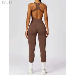 Yoga Outfit New Set Seamless Women's Jumpsuits One-Piece Gym Push Up Workout Clothes Fitness Bodysuit Sportswear Tracksuit Short Sleeve YQ240115