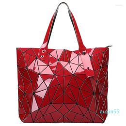 Evening Bags Fashion Bag Women Top-Handle Designer Lady Shoulder Bright Geometry Female Handbags Tote No