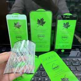 500pcs 20D Green Clear Transparent Screen Protector For Apple iPhone 13 X 12 15 14 XS Max 14PROMAX Mini 11 Pro Max XR Edge Tempered Glass Film for iphone