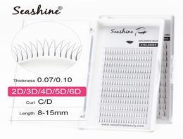 False Eyelashes Premade Volume Fans 2D Long Stem Heat Bonded Russia Volume Lashes Individual Lashes Eyelasehs Extension Natural Lo9025541