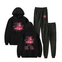 Tate McRae Are We Flying Tour 2023 Tate McRae Merch Casual Tracksuit 2 Piece Set Hooded Sweatshirt + Pants Suit Sportswear