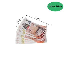 50% Size Aged Prop Money New Series Ages 5 10 50 Uk Pounds Full Print Movie Money Stack Fake Cash For Tiktok Film Video