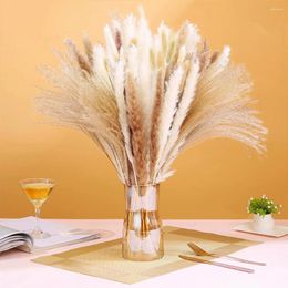 Decorative Flowers 60Pcs/Natural Dried Pampas Grass Decoration For Flower Arrangement Boho Wedding Bouquet Dekoration