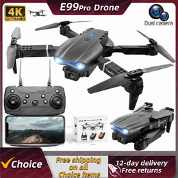 Drones New E99Pro RC Drone 4K Professinal With Wide Angle Dual HD Camera Foldable RC Helicopter 5G WIFI FPV Height Hold Apron Sell