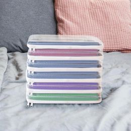 Storage Bags Transparent Zippered Hard Pouch Bag Multifunctional Blocks Toy For Home Bedroom