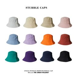 Solid Color Fisherman Hat Big Brim Caps Outdoor Foldable Women and men casual bucket hats Spring Autumn Summer Sun Protection Cap 3270524