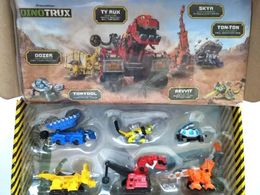 With Original Box Dinotrux Dinosaur Truck Removable Dinosaur Car Mini Models Children's Gifts Dinosaur Models 240111