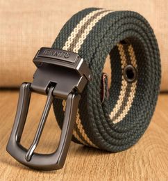 belts Mens needle buckle canvas belts outdoor thick knitted cloth belt lengthening womens student waistband custom length belts gl4766106