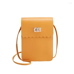 Evening Bags Shoulder Mobile Phone Bag Crossbody Style Small Square Pu Leather Leisure Fashion Box Genuine Luxury Designer