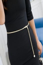 2020 Fashion Metal Waist Chain cummerbunds for women girls string waistband1150772