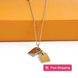 Pendant Necklaces New Fashion designer aeroplane Ring lock pendant necklace designs stainless steel couple necklaces for mens necklaces and womens Jewellery gift BR