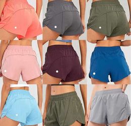 1lululemens shaping Yoga Multicolor Loose Breathable Quick Drying Sports hotty hot Shorts Women's Underwears Pocket Trouser Skirt Tidal2 df