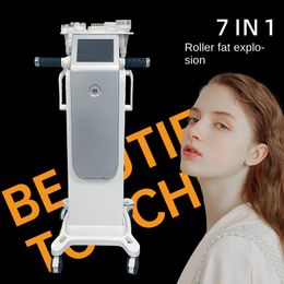 7 in 1 40k Cavitation Roller Body Shaping Slimming Machine Vacuum RF EMS Meridian Massage Brush Vibration Massager for Salon Spa