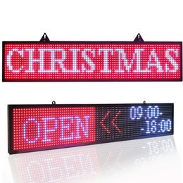 P10 Outdoor LED Sign Rolling Information Text Store Window Sign Custom-mad Board Programmable Led Scrolling Display 1000x200mm 240112