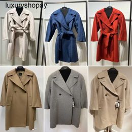 Maxmaras Womens Cashmere Coats Wrap Coat Camel Hair Wool Chen Lings Italian Resina Wool Cashmere Sun Li Coat Cascia