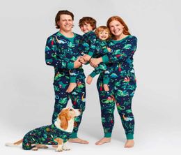 Dinosaur Family Christmas Clothes Cotton Family Christmas Pyjamas Boys And Girls Clothes Parentchild Pyjamas With Dog Clothes H107987405