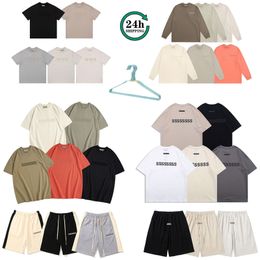 Designer Mens Essentialls T-Shirts Ess 2477 Tops Clothing Pullover Hip Hop Oversized Crew Neck 3D Letters Cotton Comfort Men Women Fashion essentialsclothing