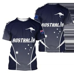 Aboriginal Kangaroo Australia Indigenous Painting Art 3D Printed T Shirts for Men and Women Summer Casual Tees T-shirt 240111