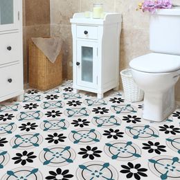 4pcs Floor Papers Home Decor Color Tiles Porcelain Ceramic Decals 3d Pvc Wallpaper For Bathroom 240112