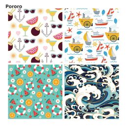 Pororo DIY cloth diapers waterproof PUL fabric for baby boy girl handmade bibs apron swim diaper material summer print 1 meter 240111