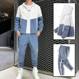 Men's Suits Custom In Sets Casual Fashion Young Jacket And Pant Korean Sport Men Clothing Two Pieces Set Plus Size 5XL