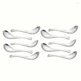 Spoons Soup 10 Pack Stainless Steel Teaspoons For Rice Tea Milk Coffee Dessert