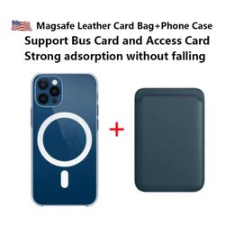 Magnetic Phone Cases and Leather Wallet Card Bag Holder Case For Mag iPhone 15 14 12 Pro Max Mini Mag Safe Back Cover