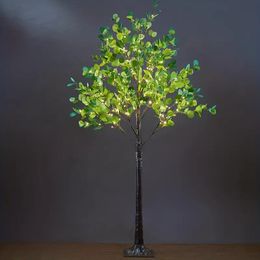 1pc USB 59.06inch/70.87inch Lightshare Lighted Eucalyptus Tree, Warm White LED Artificial Greenery With Lights For Wedding Holiday Home Party Decoration Indoor.